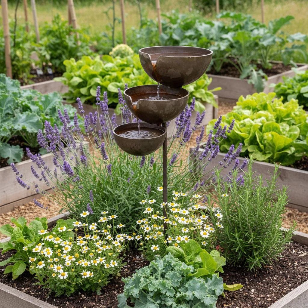 Rain Collector Bird Bath - Natural Water Source for Birds & Bees