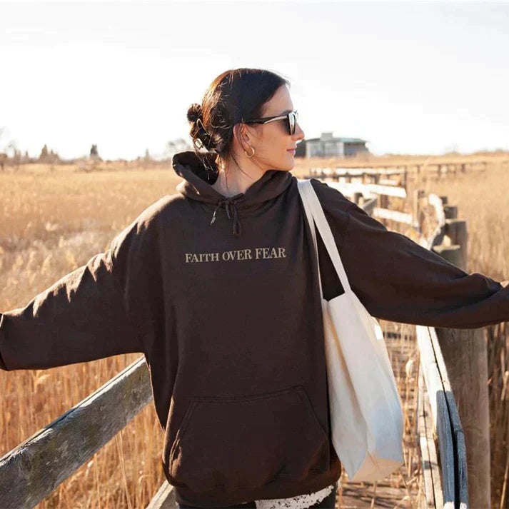 Unisex Hoodie "Faith Over Fear" Psalm 118:6 - Faithmore
