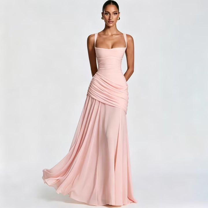 Casual Long-Sleeve Slim-Fit Minimalist Slip Long Slim-Fit Solid Color Sheath Dress
