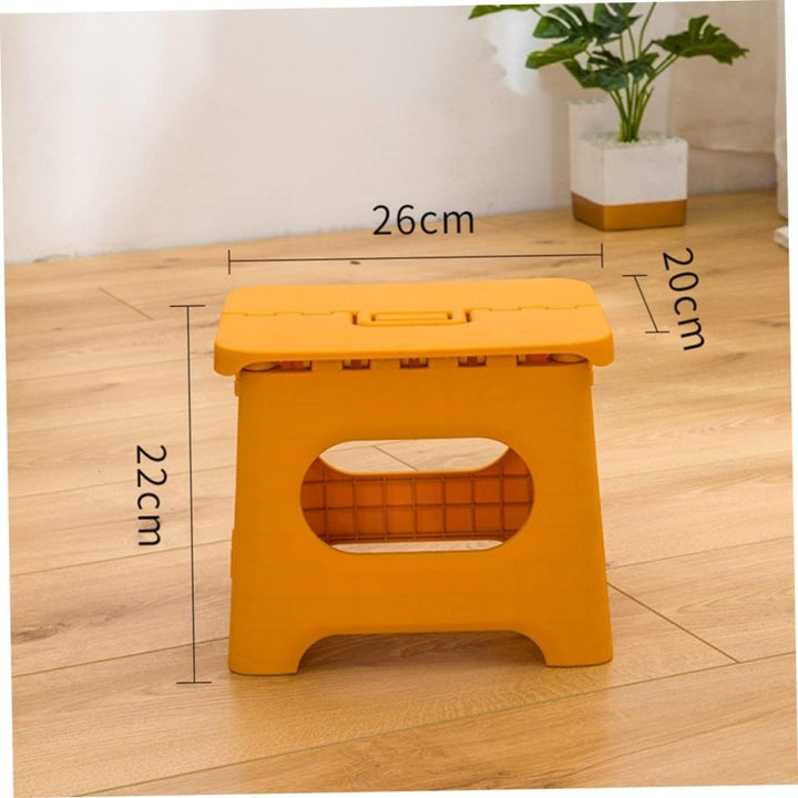 Folding Step Stool with Built-In Handle Lightweight Portable Plastic Design