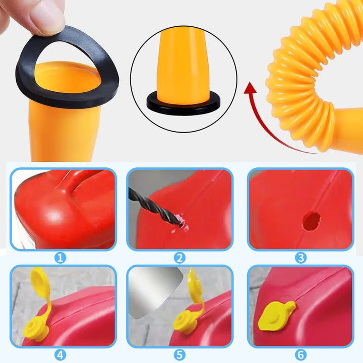 Gas Can Spout and Nozzle Replacement Kit with Flexible Design and Leak-Proof Gaskets