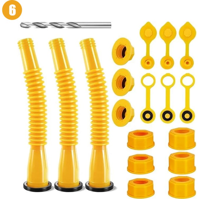Gas Can Spout and Nozzle Replacement Kit with Flexible Design and Leak-Proof Gaskets