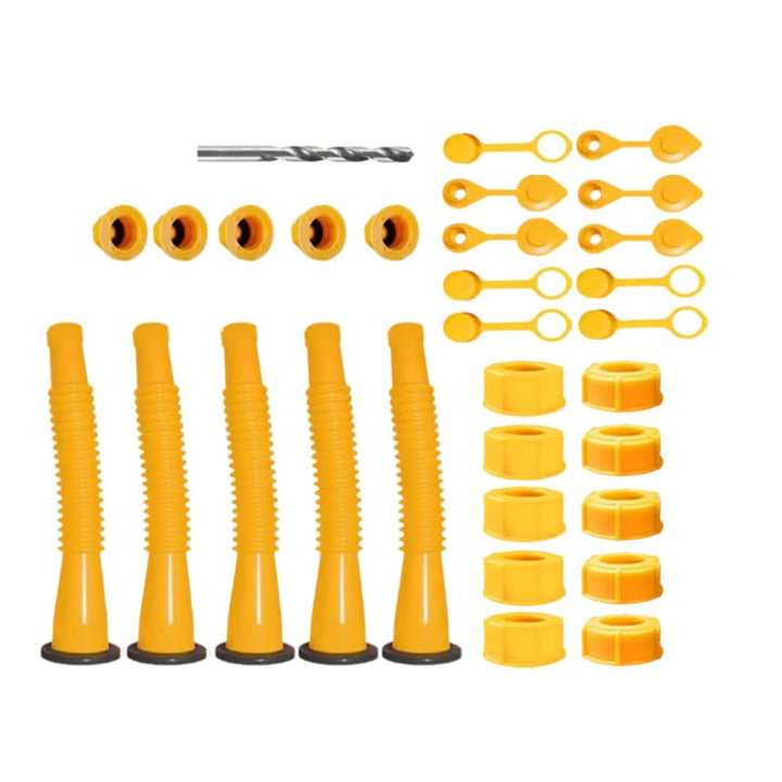 Gas Can Spout and Nozzle Replacement Kit with Flexible Design and Leak-Proof Gaskets