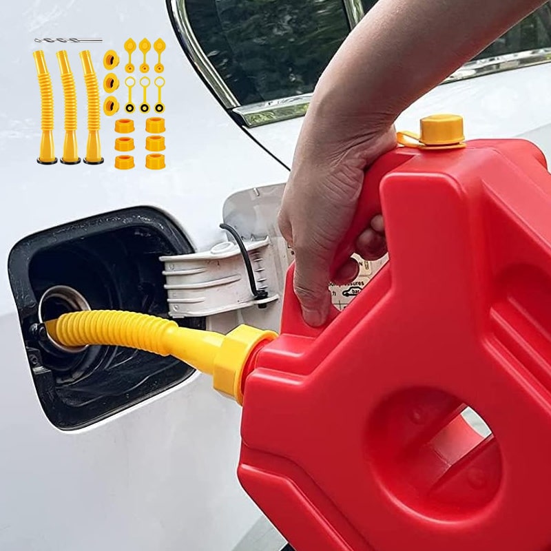 Gas Can Spout and Nozzle Replacement Kit with Flexible Design and Leak-Proof Gaskets
