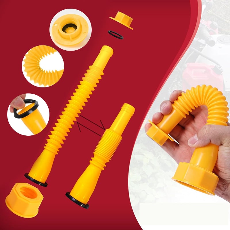 Gas Can Spout and Nozzle Replacement Kit with Flexible Design and Leak-Proof Gaskets