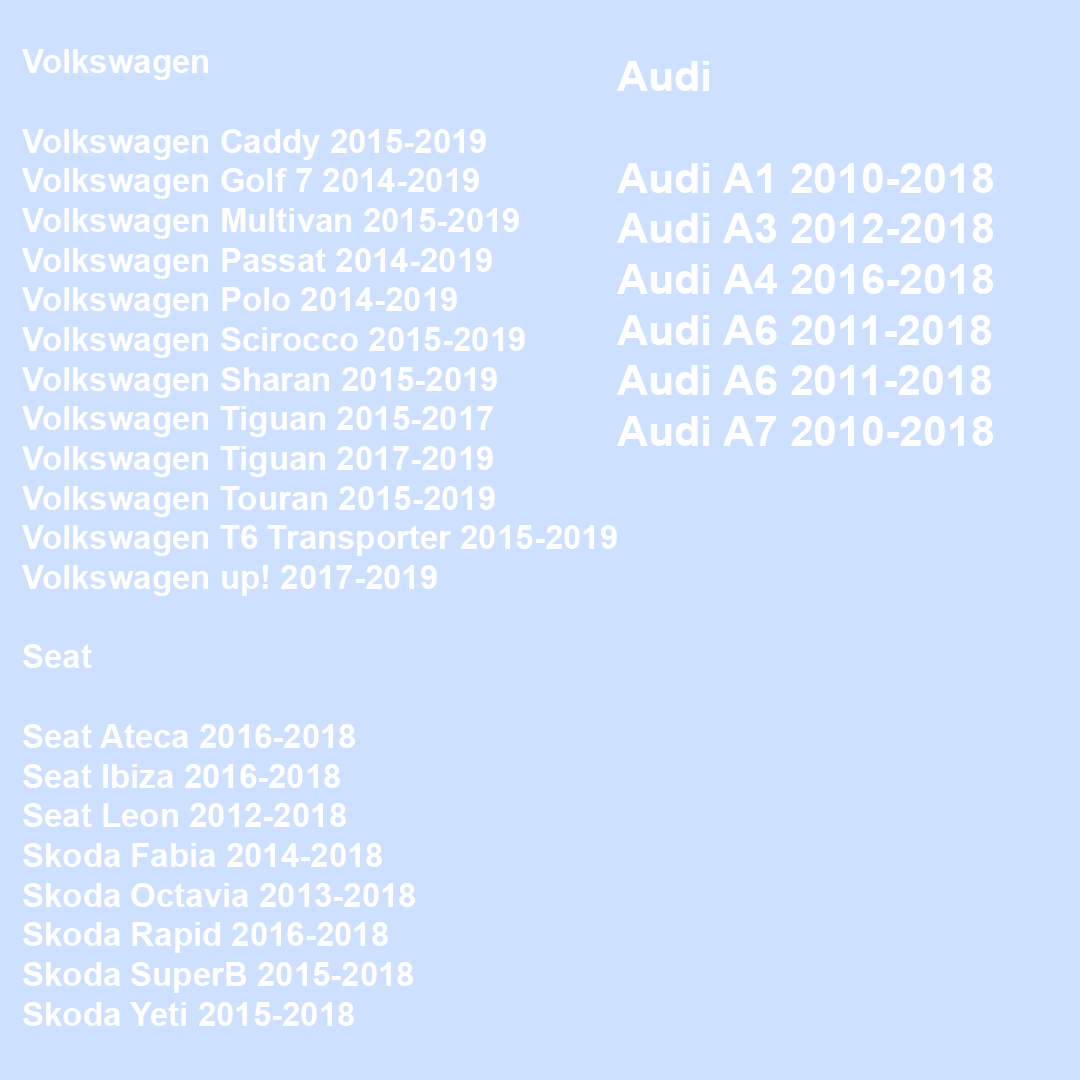 MQB - ISO layout - Android car radio - Volkswagen car