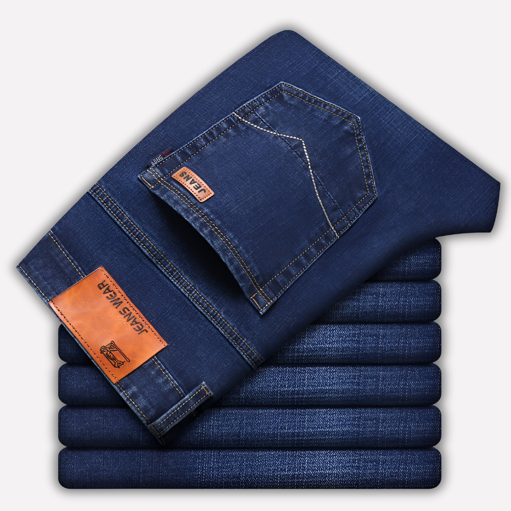 Men's Straight Leg Jeans - Durable Denim