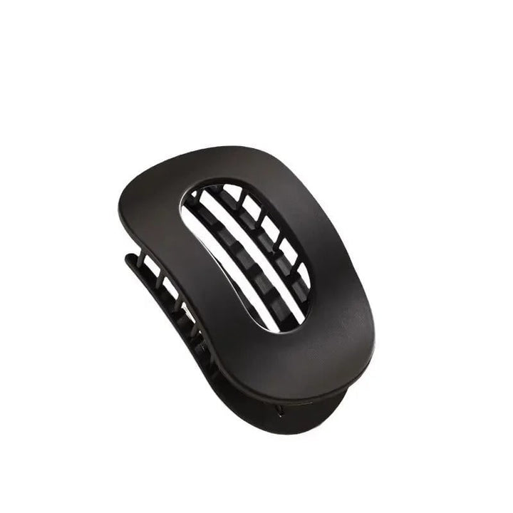 Hair Claw Clip with Flat Back and Oval Cutout for Buns and Half-Up Styling