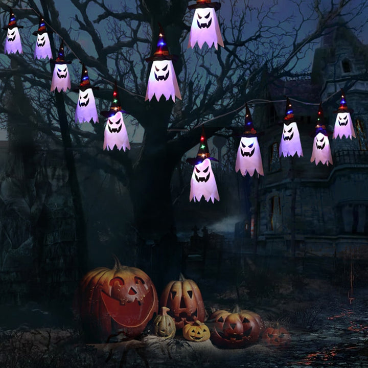 Halloween Ghost Decoration Light with Hanging and LED String for Party Decor