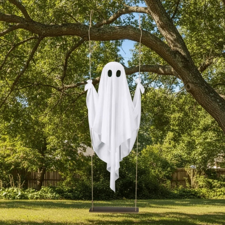 Halloween Hanging Ghost Decoration with LED Light Remote Control for Large Outdoor Yard Party