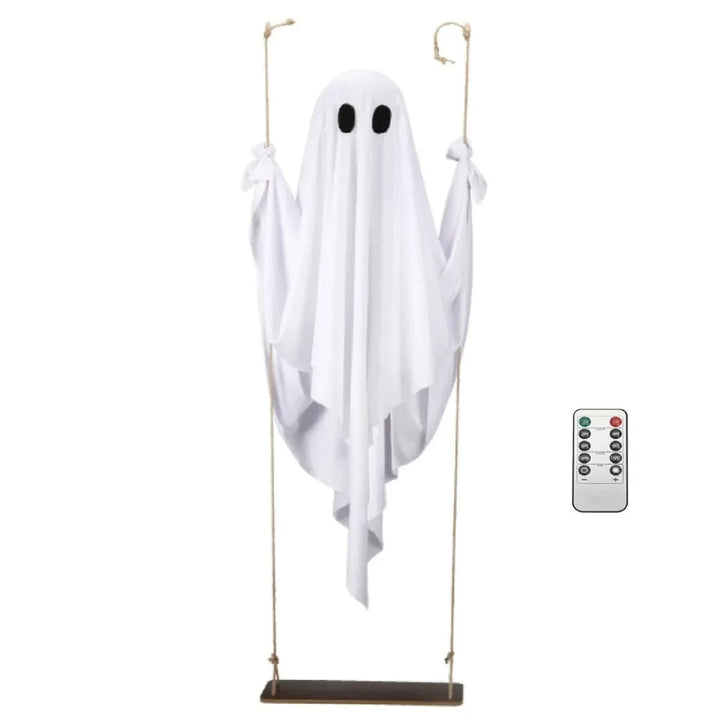 Halloween Hanging Ghost Decoration with LED Light Remote Control for Large Outdoor Yard Party