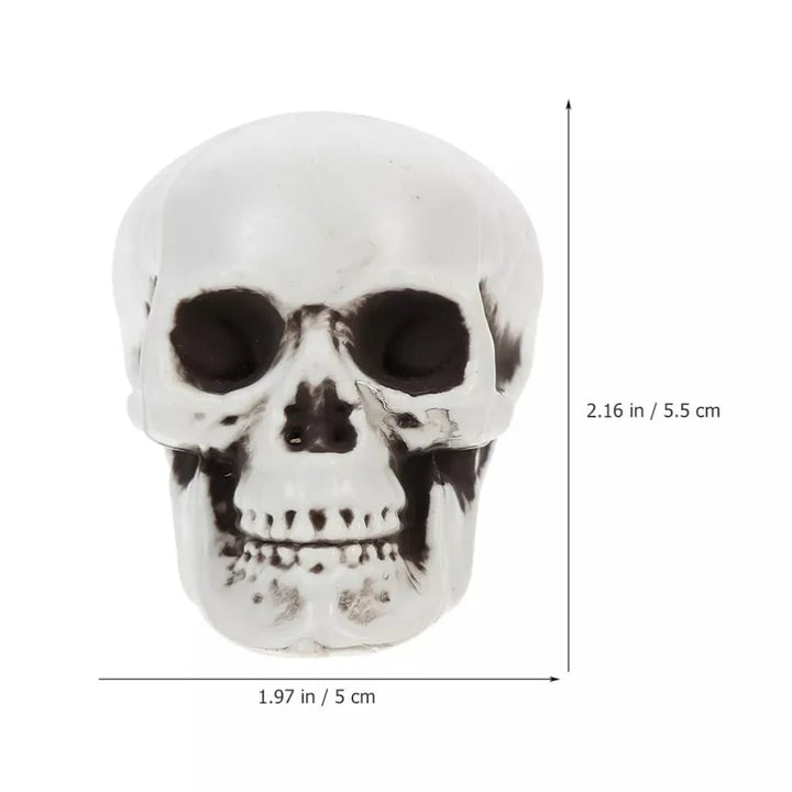 Halloween Skull Decor and Sugar Decorations Mini Plastic Party Props Set with Mesh Bag