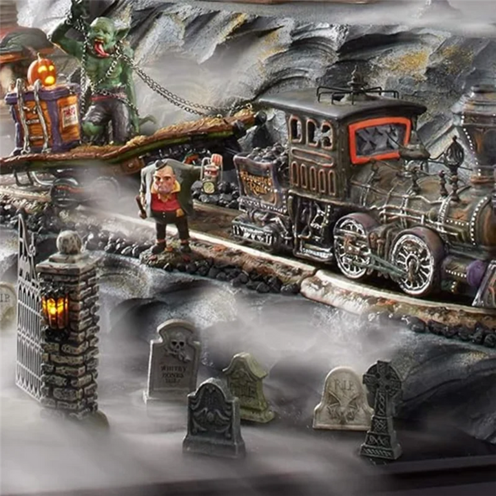 Halloween Tombstone Decorations and Miniature Figurines for Tabletop Party Decor