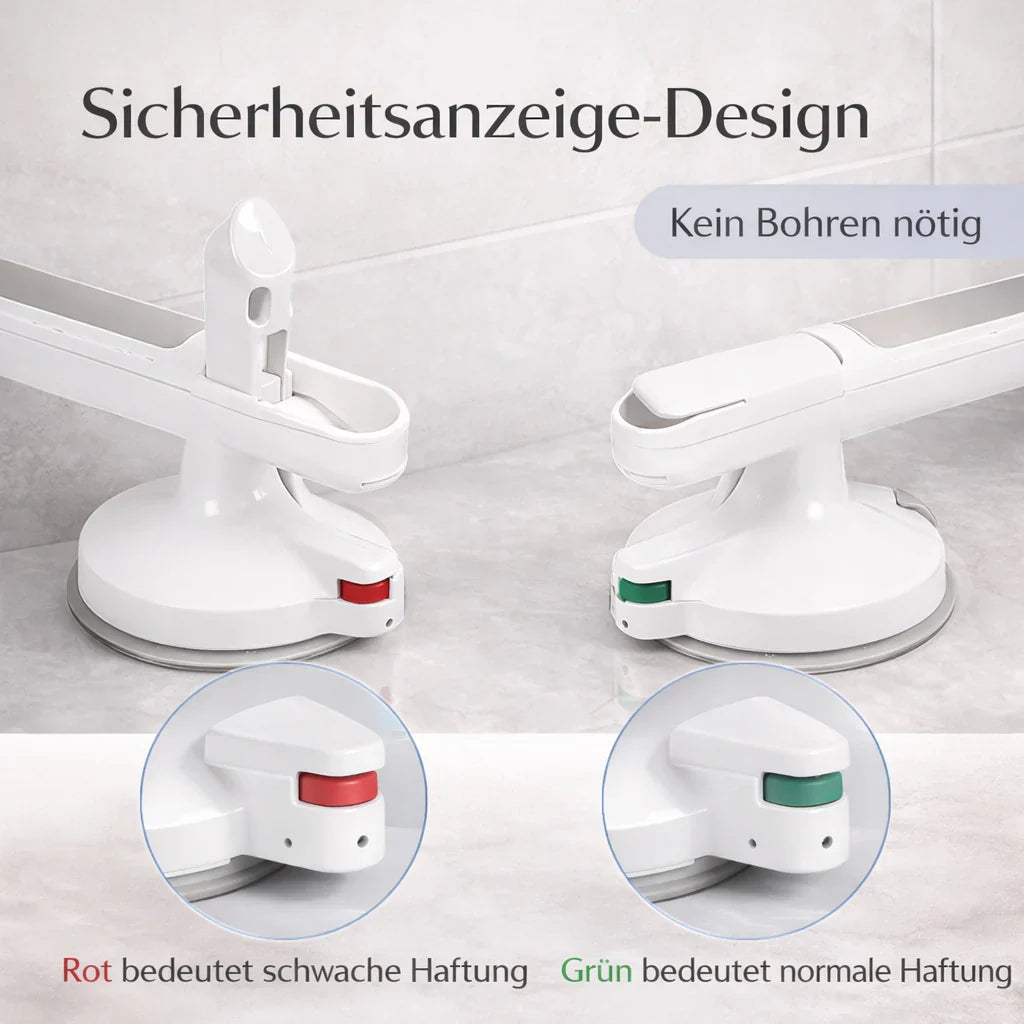 Support Handle for Shower, Bath or Toilet | Suction Grab Bar for the Elderly, No Drilling Required | SeniGrip
