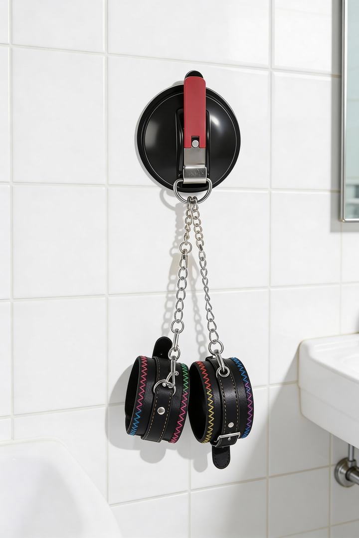 Suction cup restraints for shower play