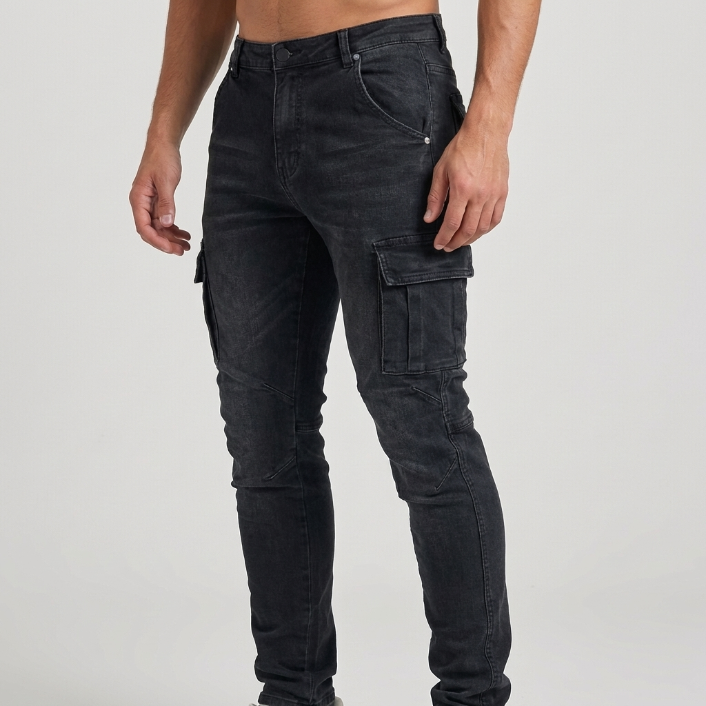Rugged Men’s Cargo Pants with Multiple Pockets