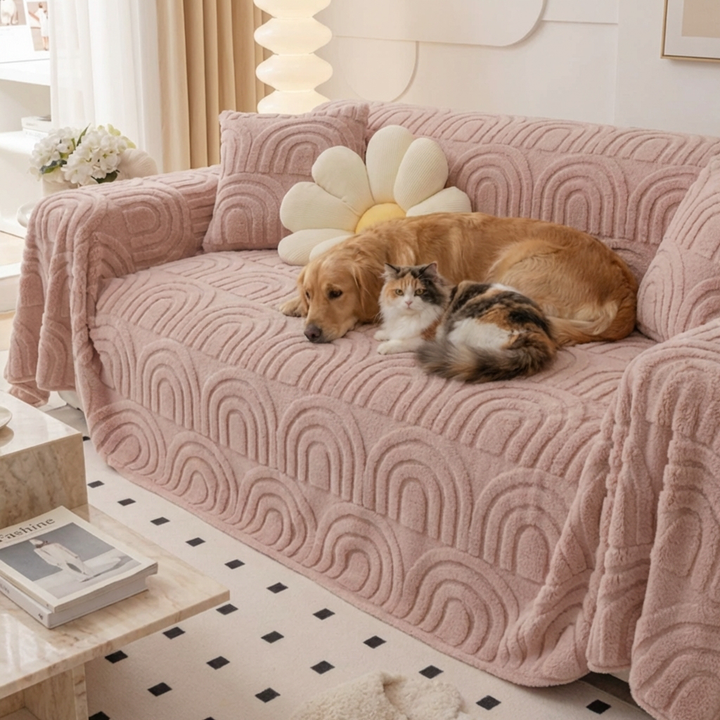 Celestial Curves Plush Couch Cover