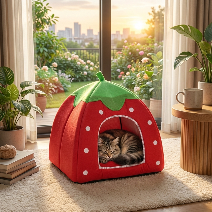 Strawberry Cat Bed