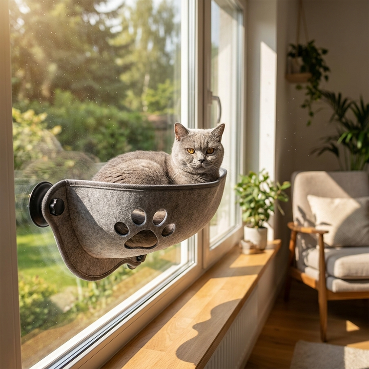 Cat Window Hammock – Sturdy Suction Cup Window Bed for Cats
