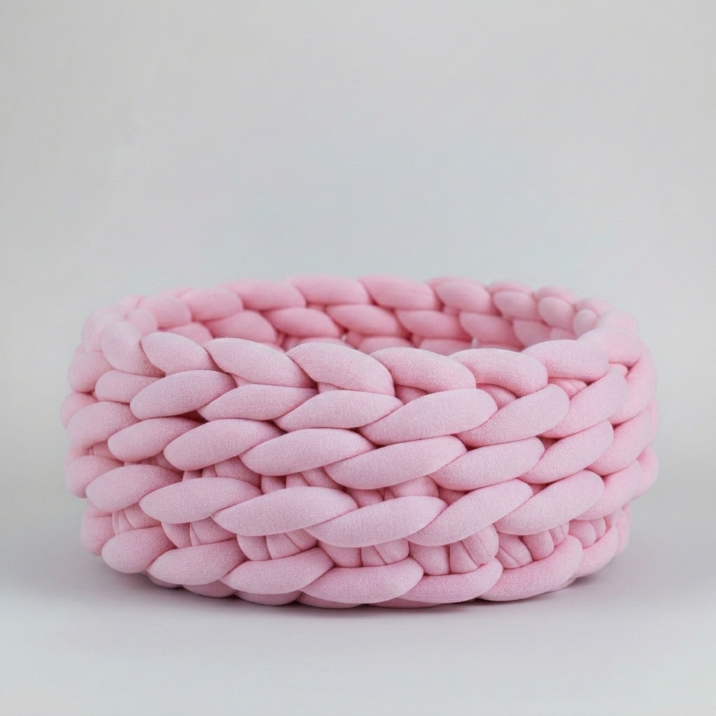 CozyWeave Rope Pet Bed – Breathable Comfort for Restful Sleep