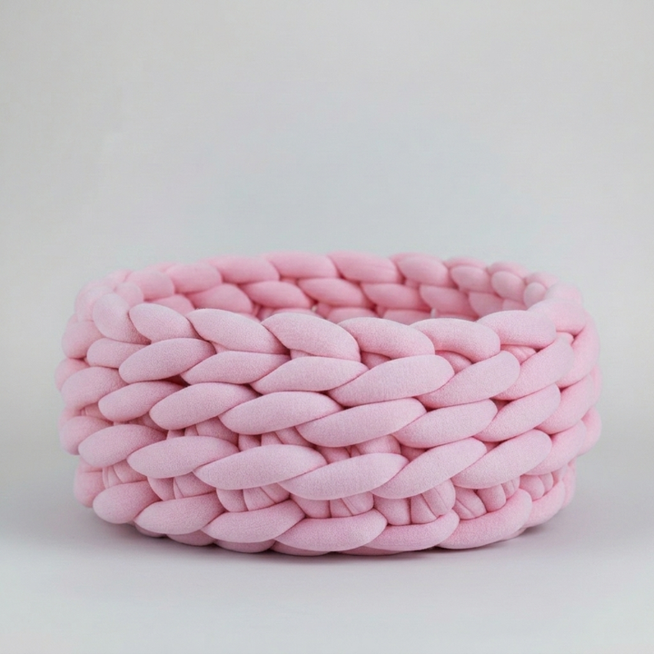 CozyWeave Rope Pet Bed – Breathable Comfort for Restful Sleep
