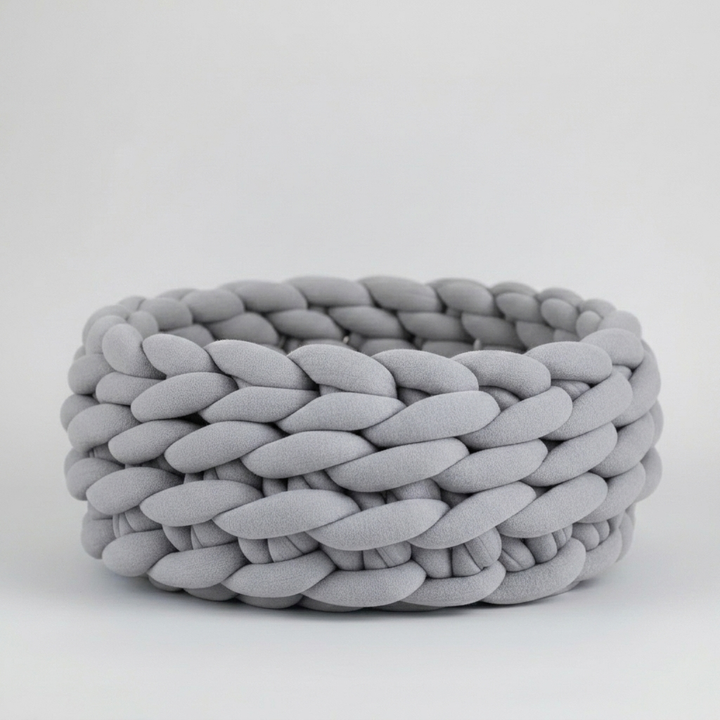 CozyWeave Rope Pet Bed – Breathable Comfort for Restful Sleep