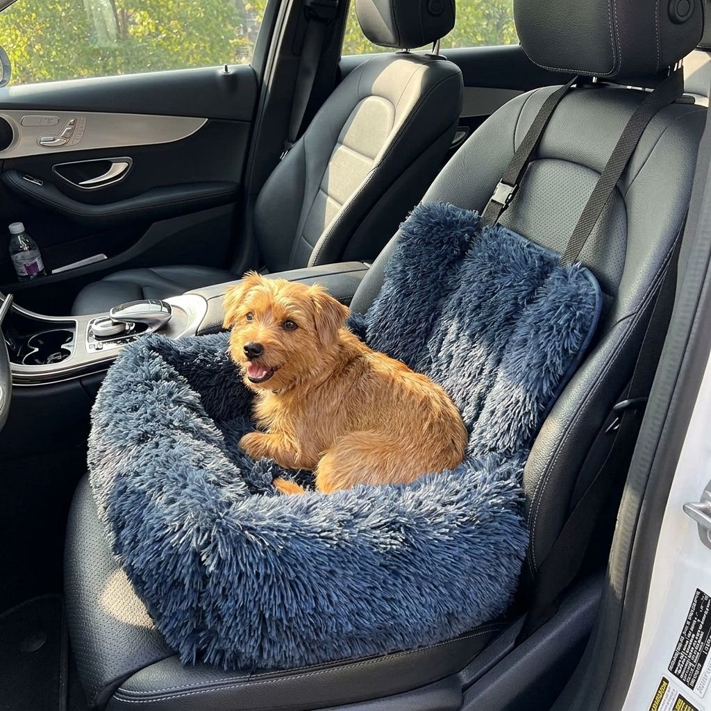TravelCalm Dog Car Seat Bed – Soothing Comfort for Stress-Free Journeys