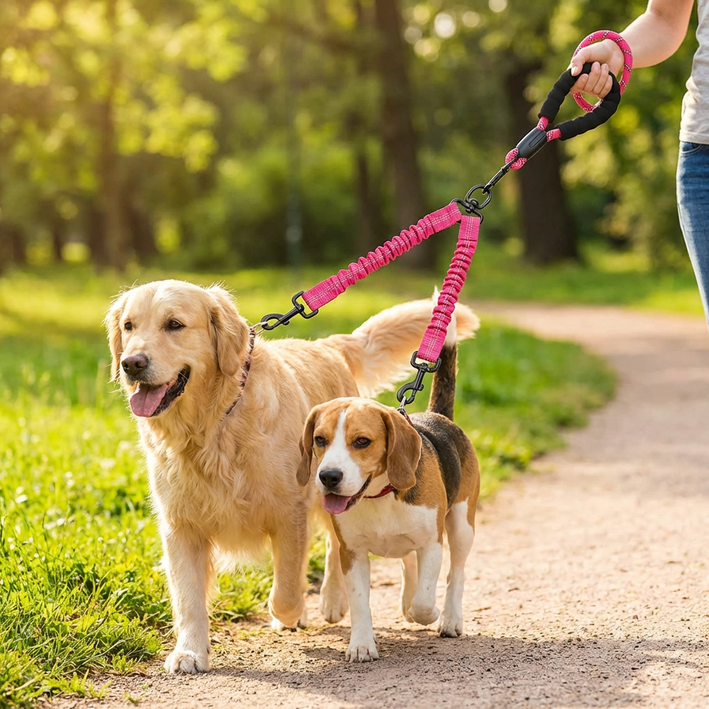 DualEase No-Tangle Dog Lead – Control & Comfort for Two Dogs