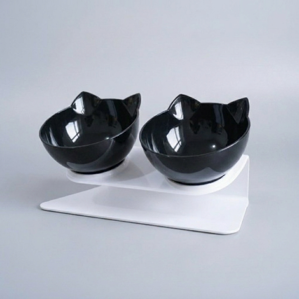 Anti-Vomiting Raised Cat Bowls