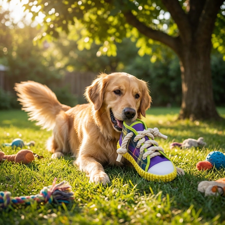 Cotton Rope Slipper Toy – Durable Dog Chew & Teething Toy