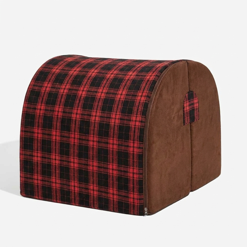 Classical Plaid House Dog Bed