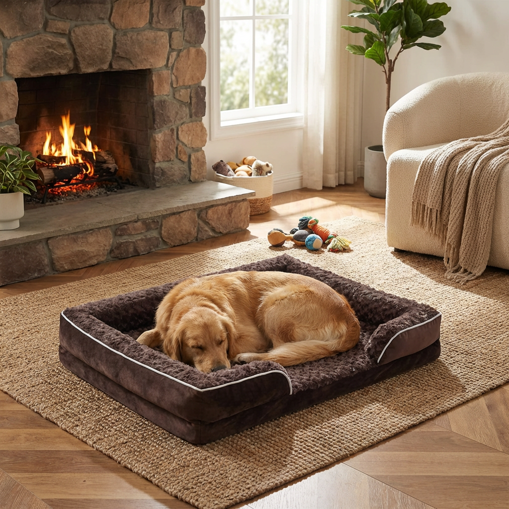 Detachable Water-Repellent Full-Surround Orthopaedic Dog Bed