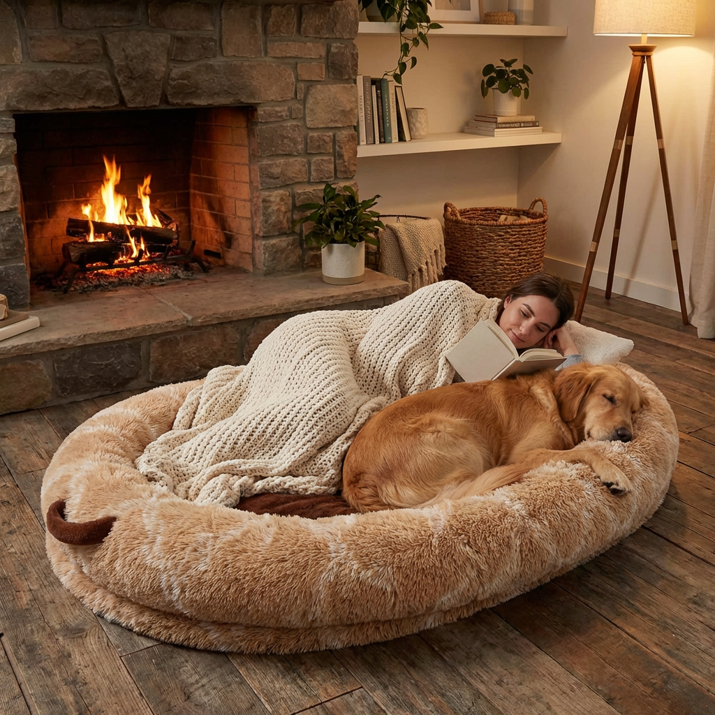 Super Large Donut Human & Dog Bed