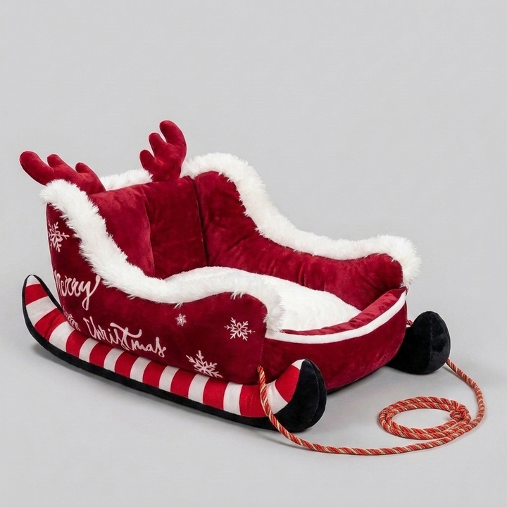 Festive Plush Cosy Dog Bed