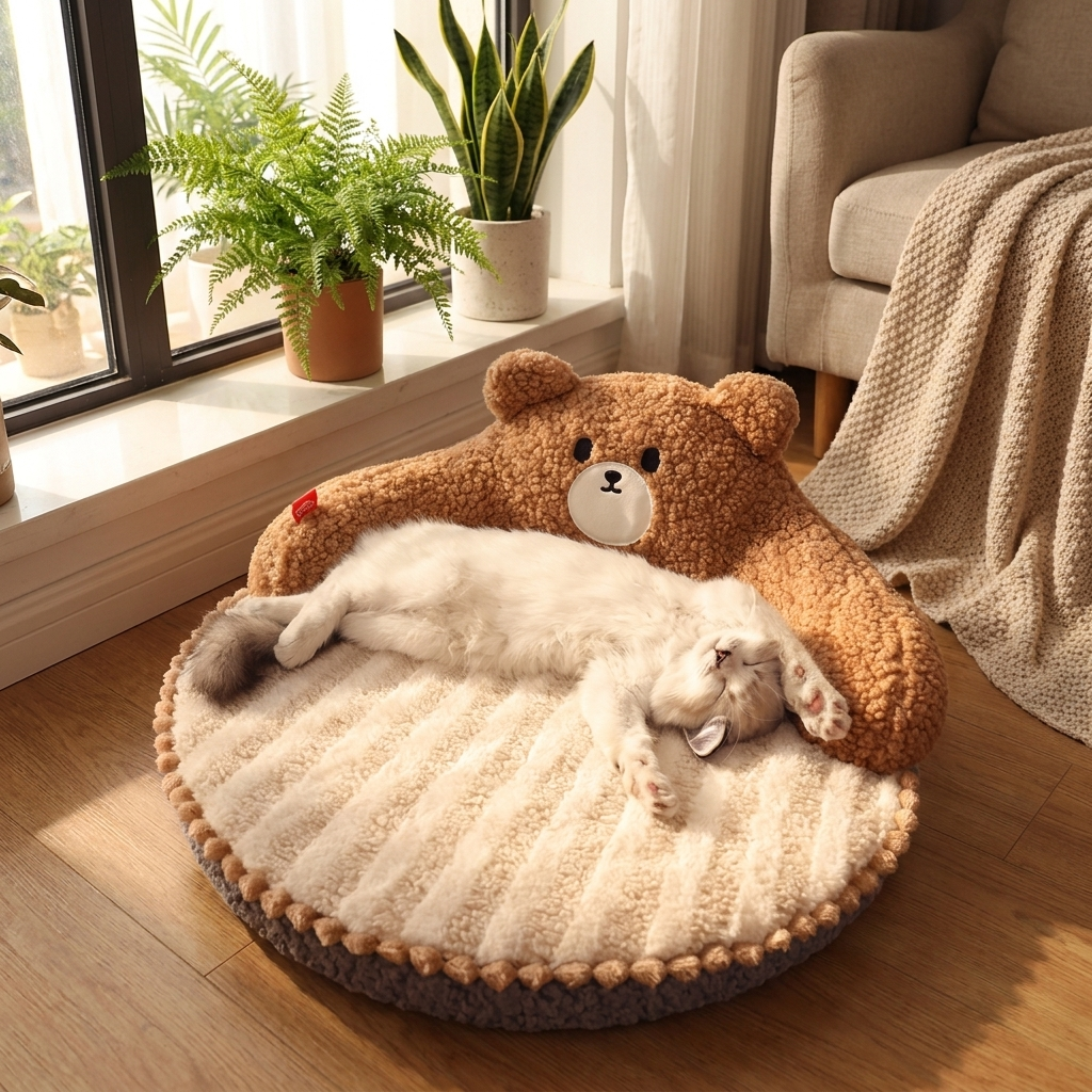 Bear-Shaped Pet Sleeping Mat