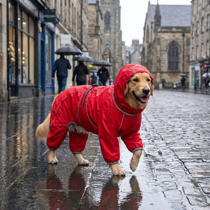 Large Waterproof Adjustable Dog Rain Coat