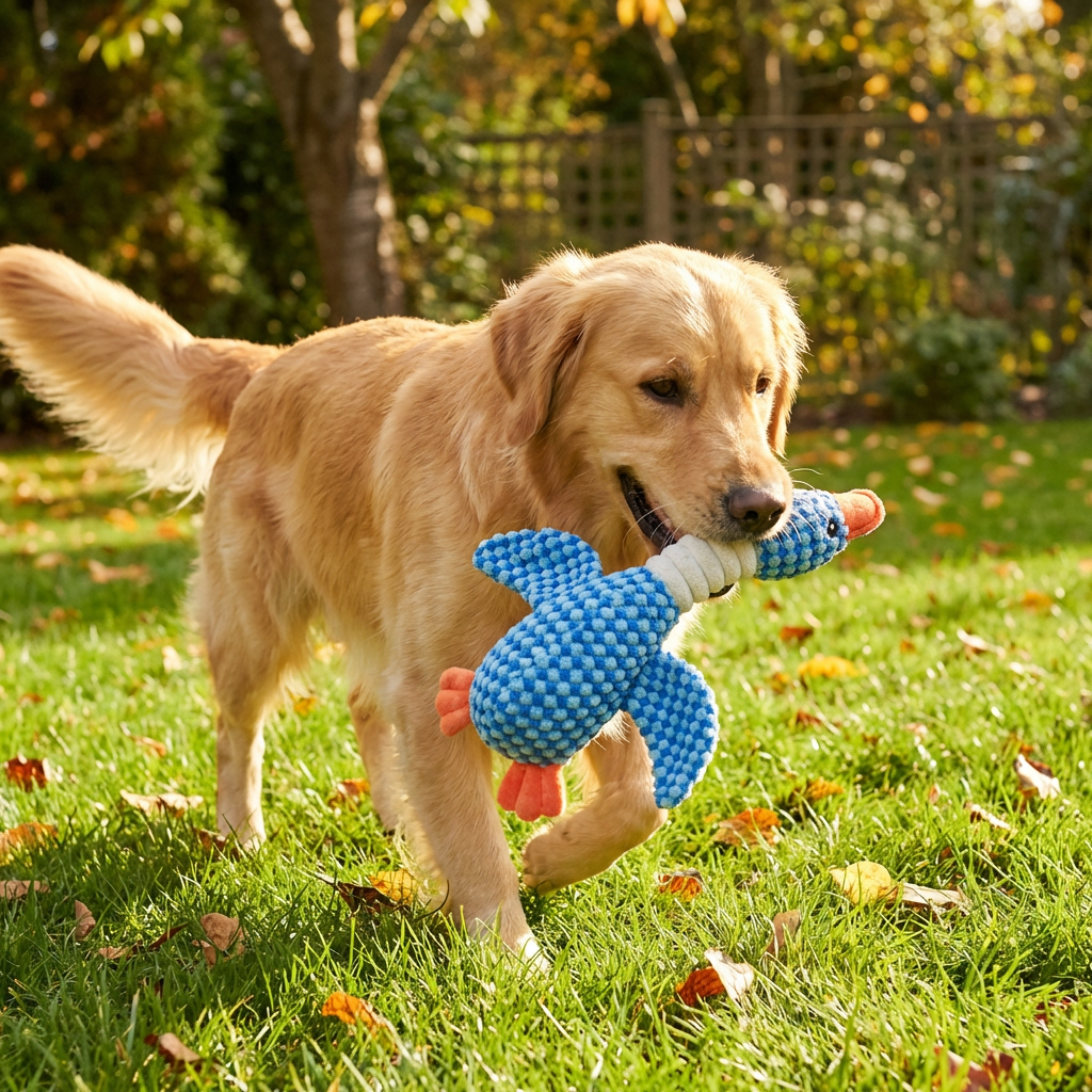 Tough Bird Dog Toy – Chew-Resistant with Squeaker