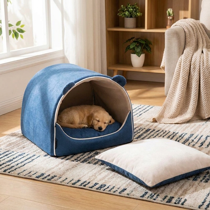 2-in-1 Cute Bear Ears Removable Dog House