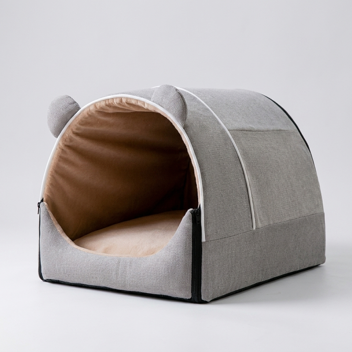 2-in-1 Cute Bear Ears Removable Dog House