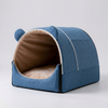 2-in-1 Cute Bear Ears Removable Dog House