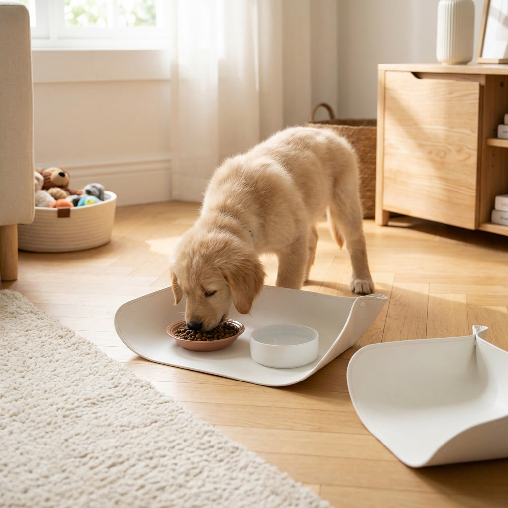 Spill-Proof Waterproof Pet Bowl Mat