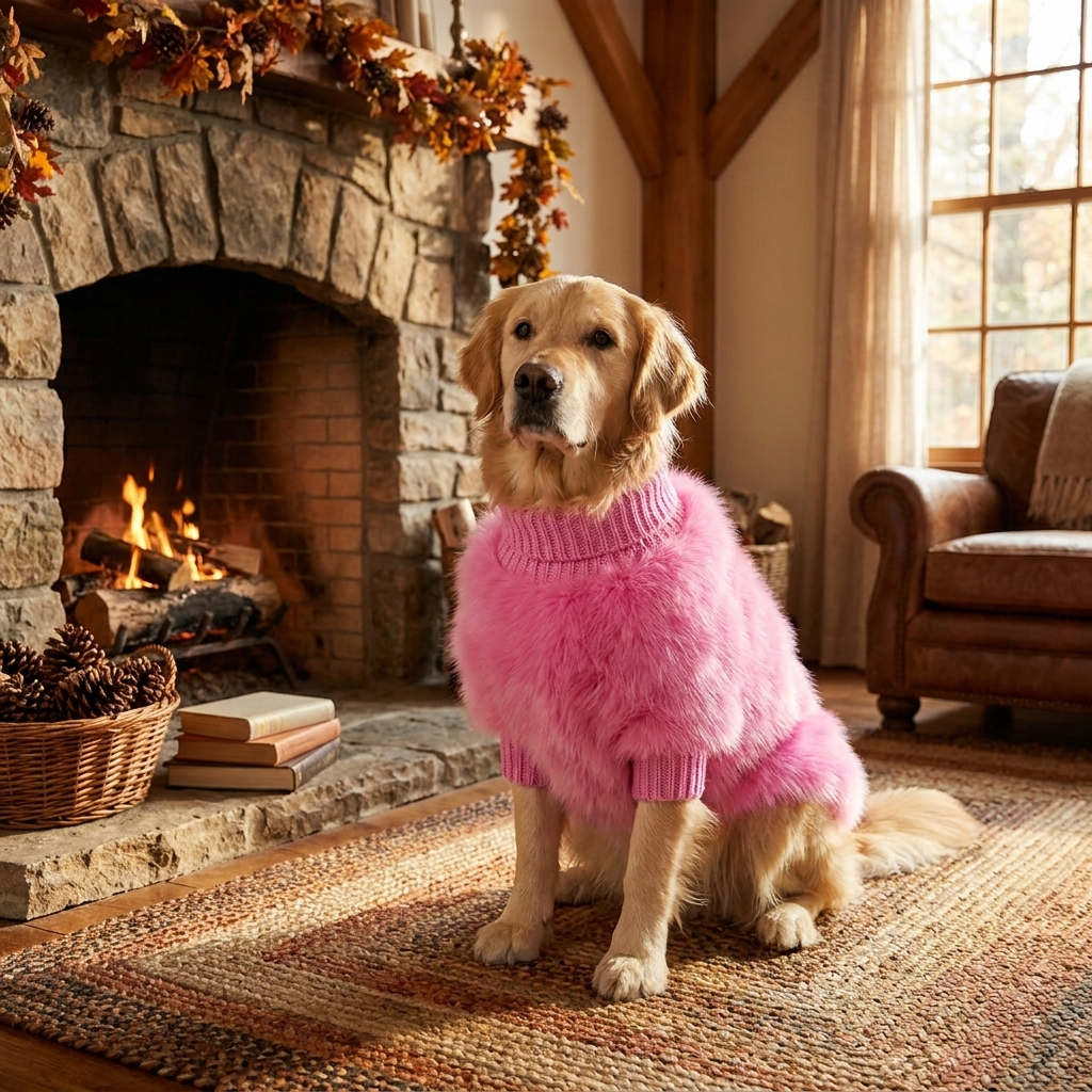 Soft Fluffy Turtleneck Knit Dog Jumper
