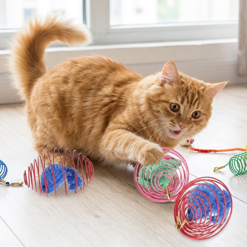 Kitten Spring Toy Balls