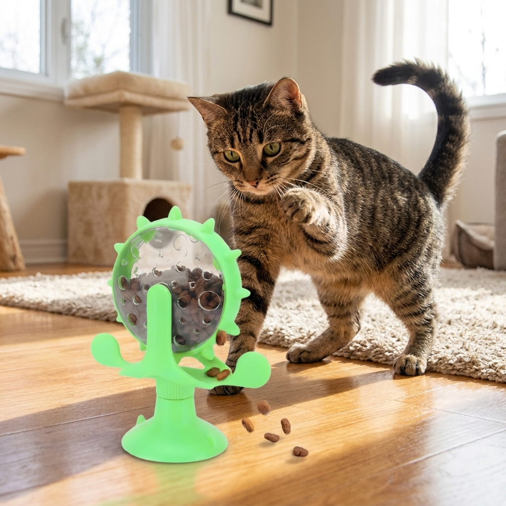 Interactive Slow Feeder Windmill Toy