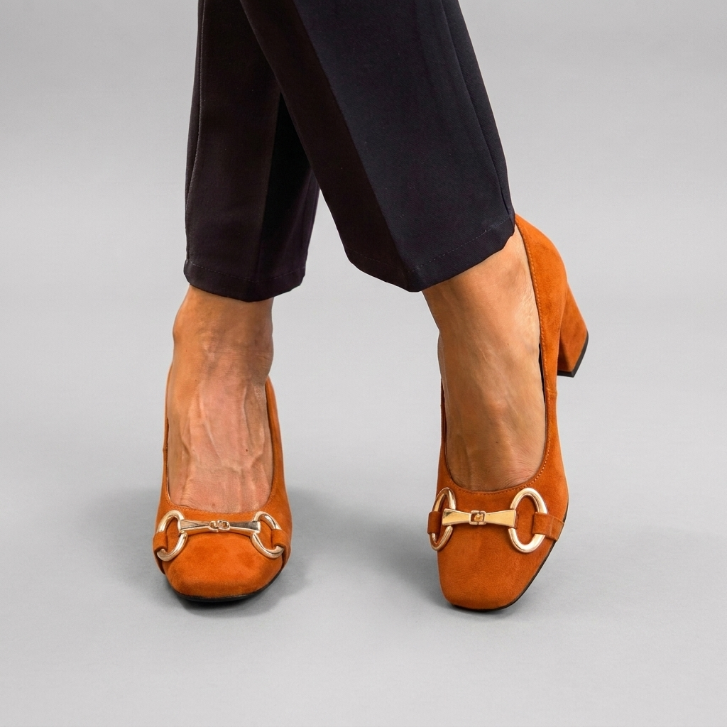 Closed‑Toe Block Heel Sandals