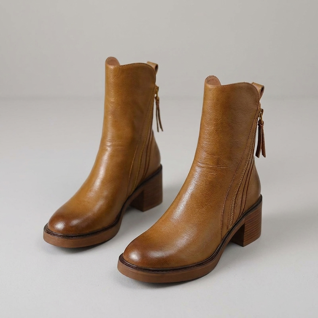 Stylish Zip-Up Women’s Ankle Boots