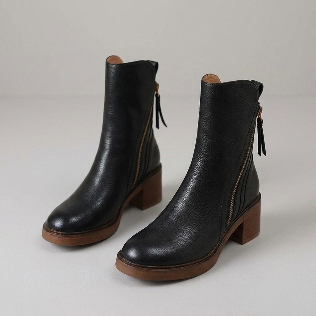 Stylish Zip-Up Women’s Ankle Boots