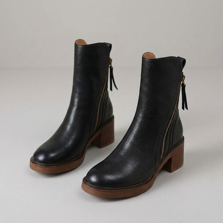 Stylish Zip-Up Women’s Ankle Boots