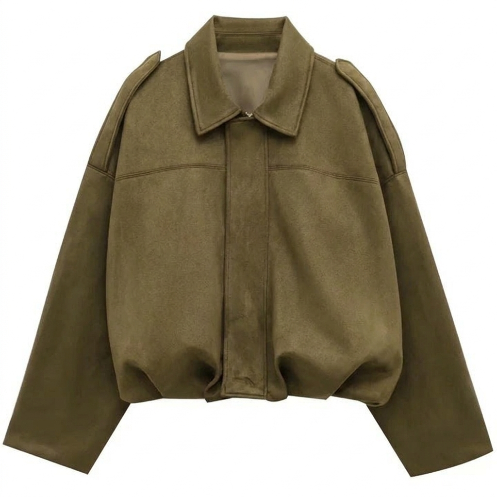 Addison Cropped Zip‑Up Bomber Jacket – Stylish Everyday Layer