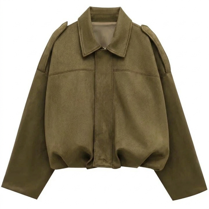 Addison Cropped Zip‑Up Bomber Jacket – Stylish Everyday Layer